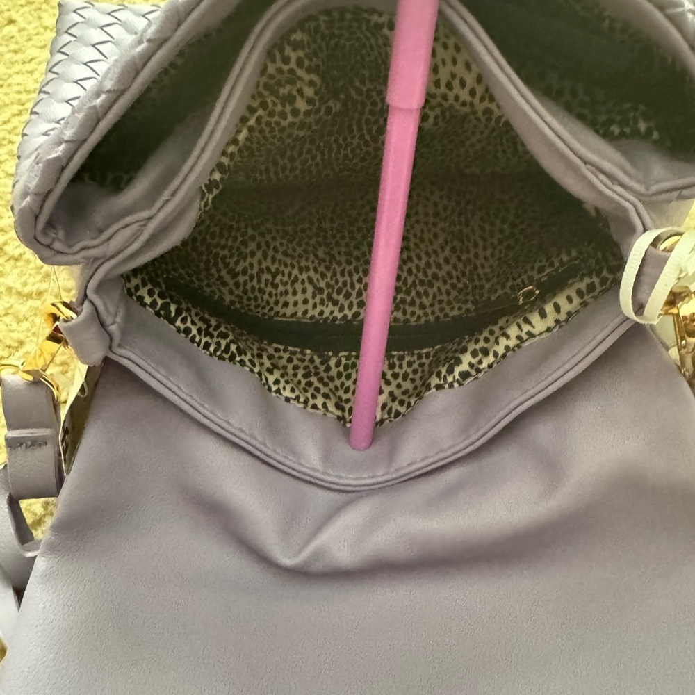 Alyssa Nicole Woven Lavender Shoulder Bag NWT - Picture 8 of 8